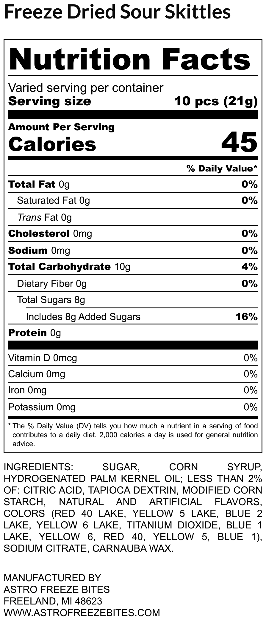 Freeze Dried SOUR Skittles