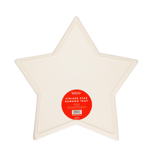 Red Striped Star Tray