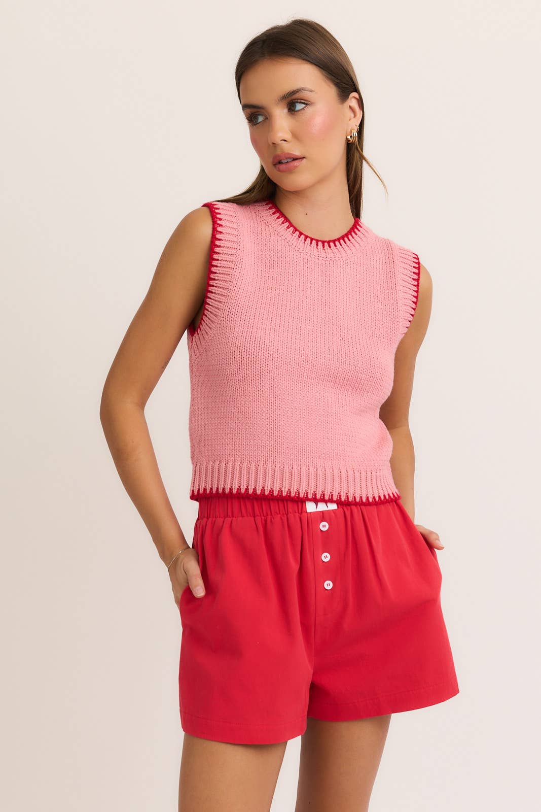 Sleeveless Sweater Top