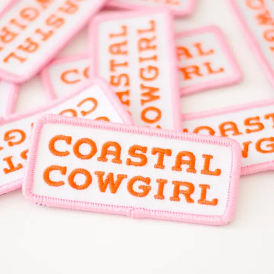Coastal Cowgirl Embroidered Iron On Patch