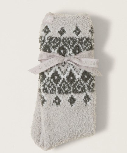 COZYCHIC Fair Isle Malibu Mist Socks