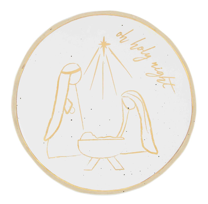 Gold Nativity Platter