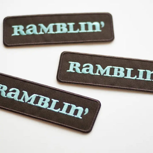 Ramblin' Embroidered Iron On Patch - Western