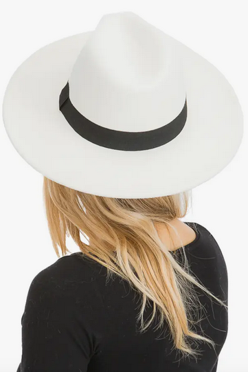 Classic Wide Brim Felt Fedora Rancher Hat