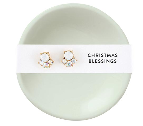 Holiday Stud Earrings and Trinket Trays
