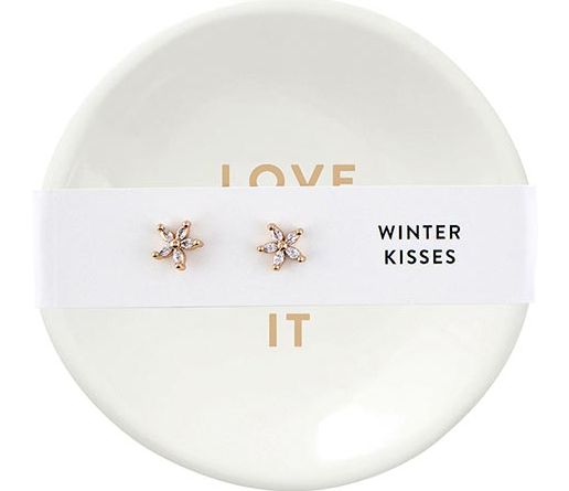 Holiday Stud Earrings and Trinket Trays