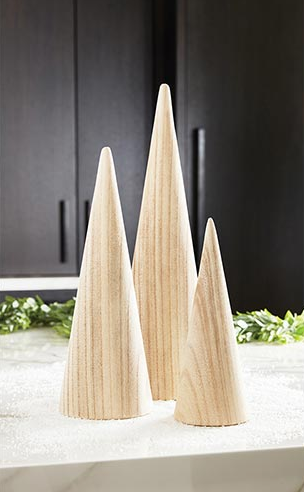 Natural Wood Cone Trees