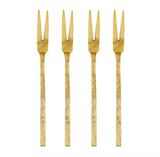 Hammered Gold Appetizer Forks