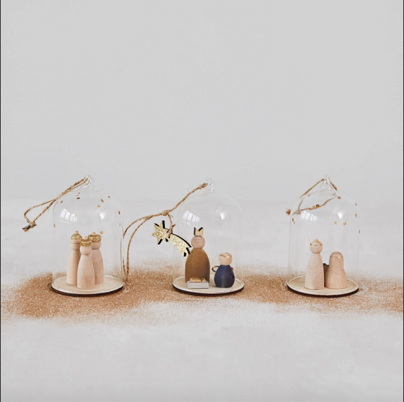 Minimalist Nativity Ornaments