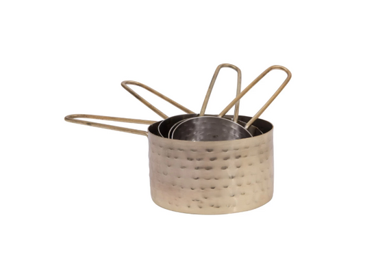 Hammered Gold Measuring Cups