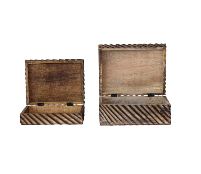 Burnt Mango Storage Boxes