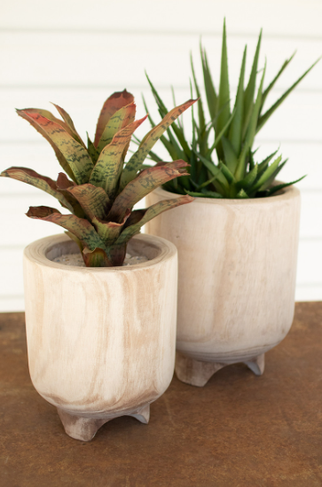 Wood enFooted Planters | Home Decor and Garden | Ringgold's Gift Shop ...