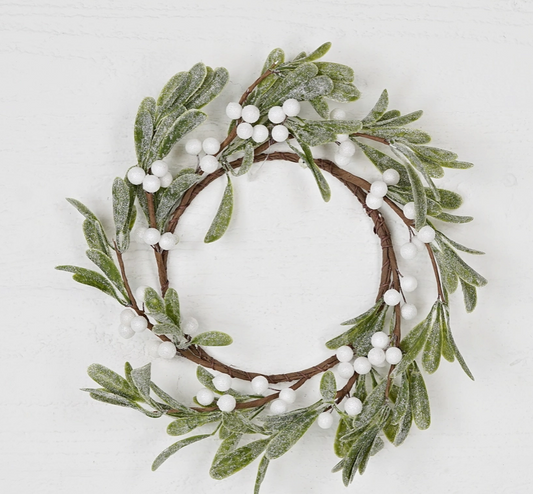 Sparkle Frosted Mistle Toe Wreath