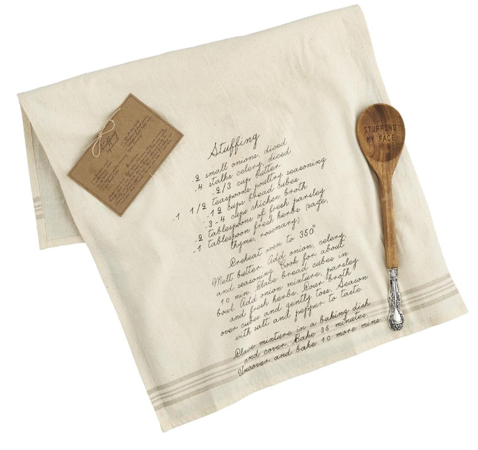 Recipe Spoon & Towel Set