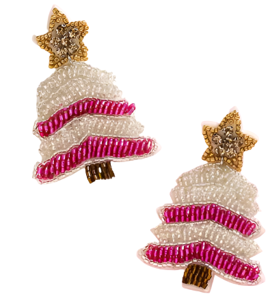 Beaded Christmas Earrings