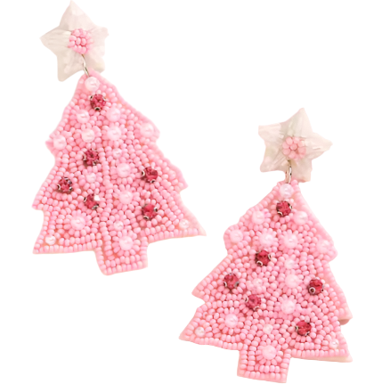 Beaded Christmas Earrings