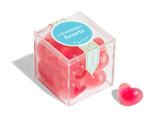 Strawberry Hearts Candy Cube