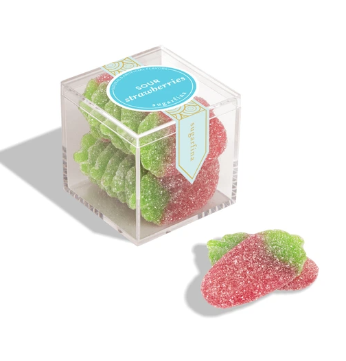 Sour Strawberries Candy Cube