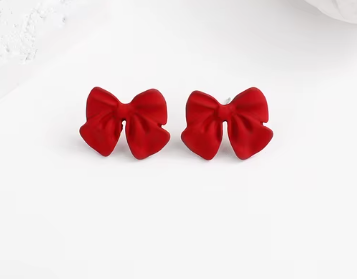 Red Bow Studs