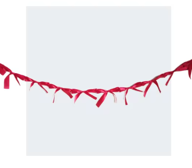 Red Satin Bow Banner