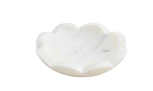 Scalloped Marble Dish