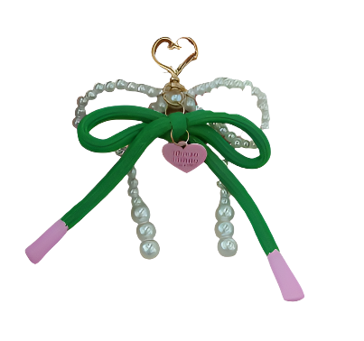 Bow and  Pearl Key Chain