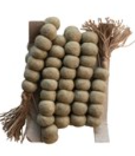 Wool Felt Ball Garland w/ Tassels