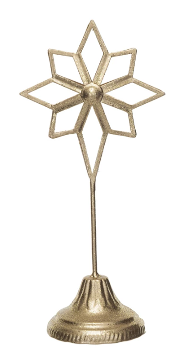 Gold Metal Star on Stand