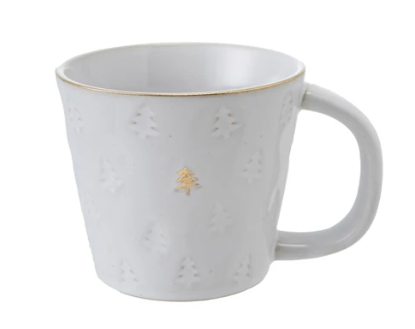 Debossed Stoneware Mug