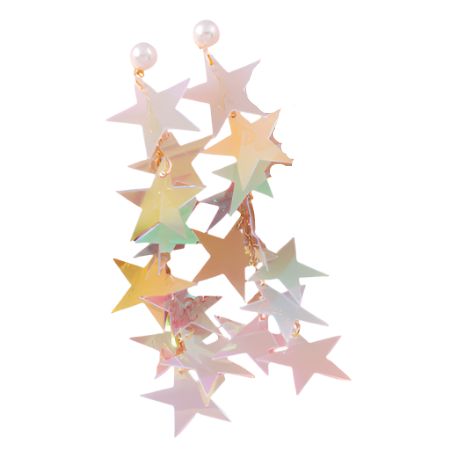 Iridescent Star Earrings