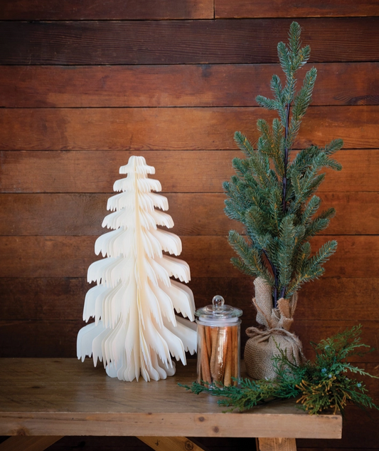 Golden Holiday Paper Tree Decor