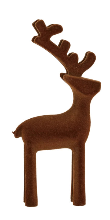 Flocked Plastic Reindeer