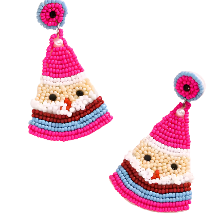 Beaded Christmas Earrings