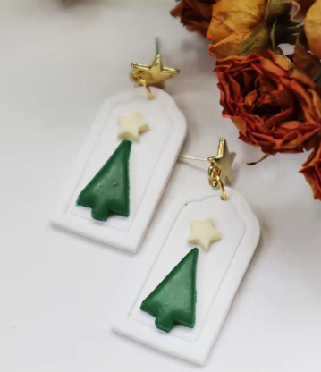 Christmas Clay Earrings