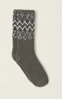 COZYCHIC Fair Isle Malibu Mist Socks