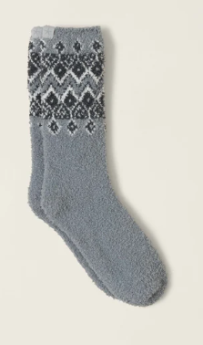 COZYCHIC Fair Isle Malibu Mist Socks