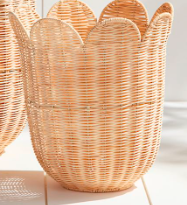 Scallop Wicker Basket