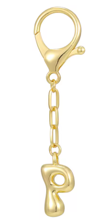 Gold Initial Keychain