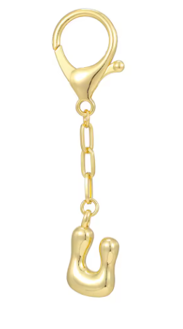 Gold Initial Keychain