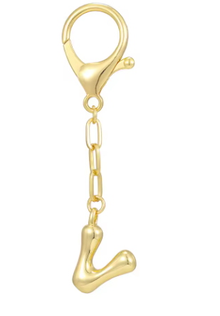 Gold Initial Keychain