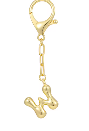 Gold Initial Keychain