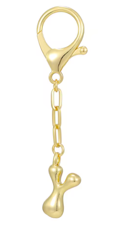 Gold Initial Keychain