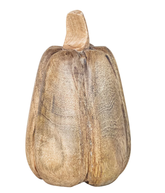 Finished Mango Wood Pumpkin