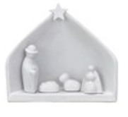 White Stoneware Nativity, Set of 5