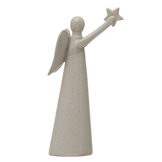 Stoneware Angel With Star