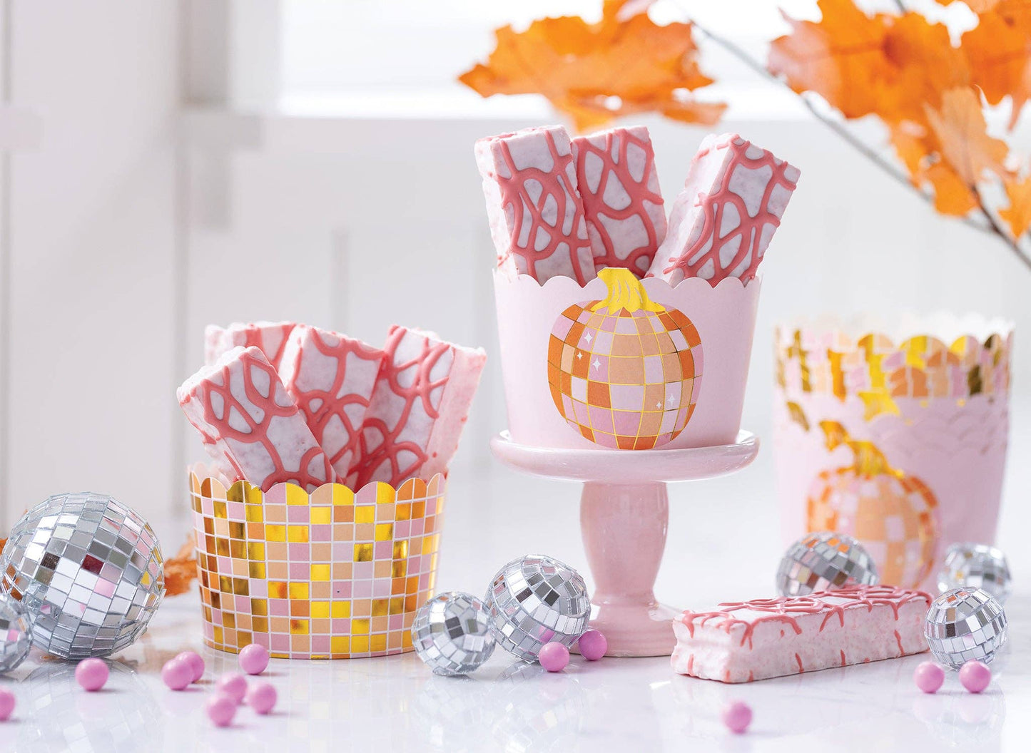 Jumbo Pumpkin Disco Baking Cups