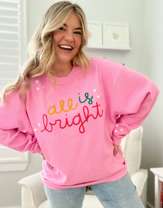 All Is Bright Waffle Sweatshirt