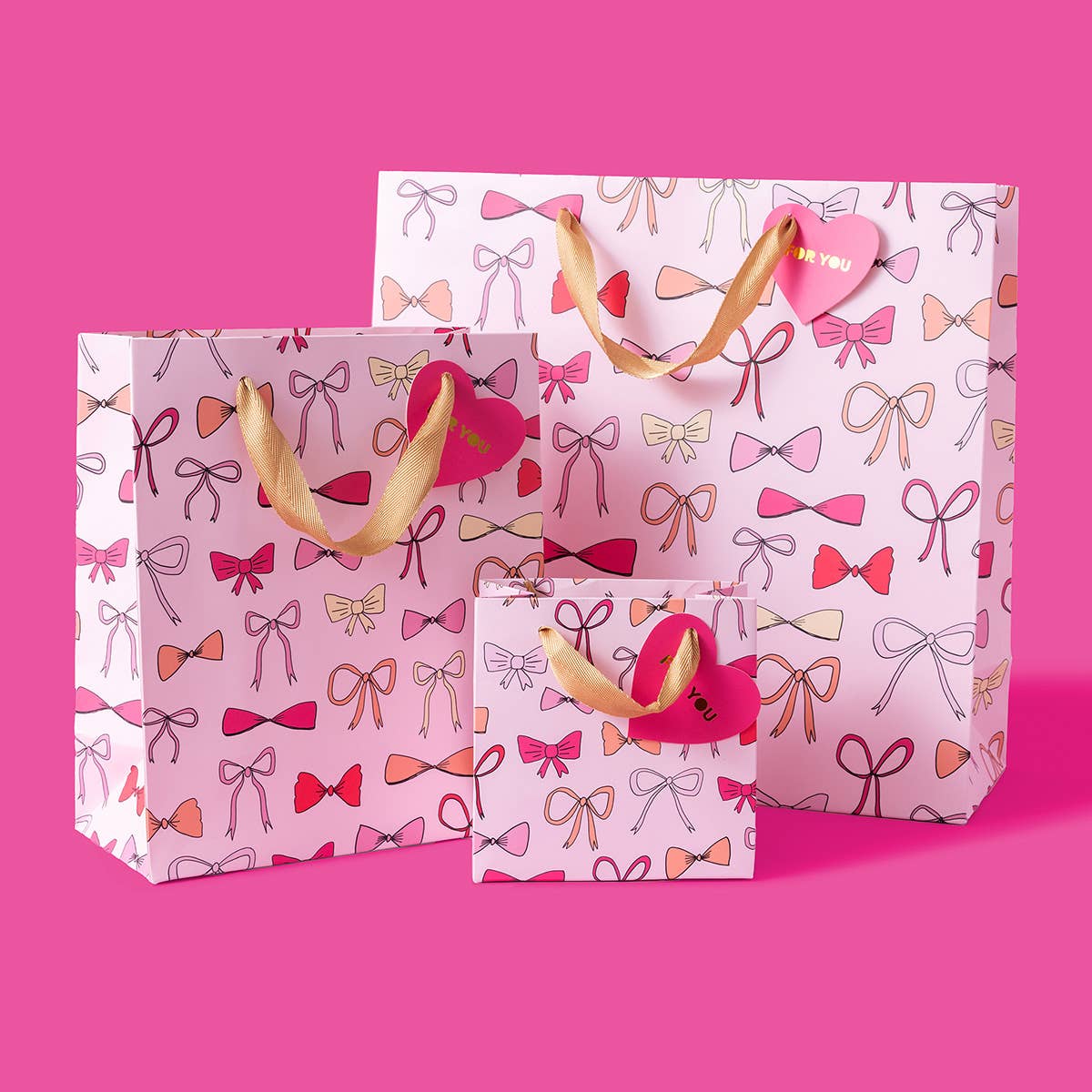 Pink Bow Gift Bags