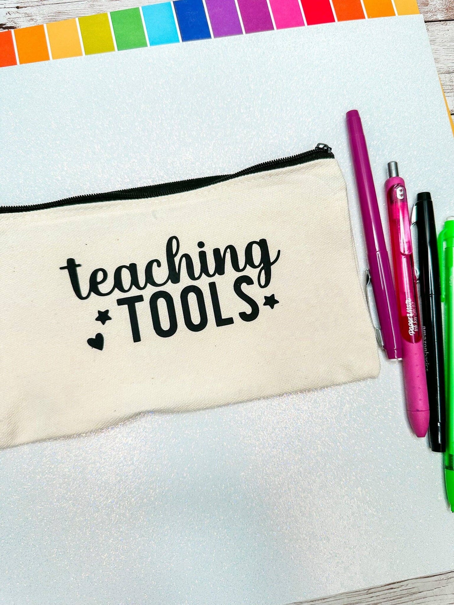 Canvas Teacher Pencil Case