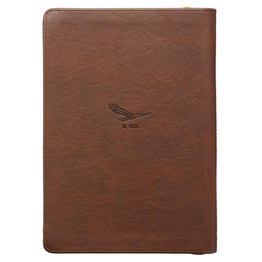Soar Brown Faux Leather Classic Journal with Zipped Closure